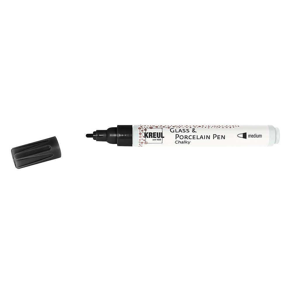 Rotulador Glass & Porcelain Chalky Medium Black Carbon