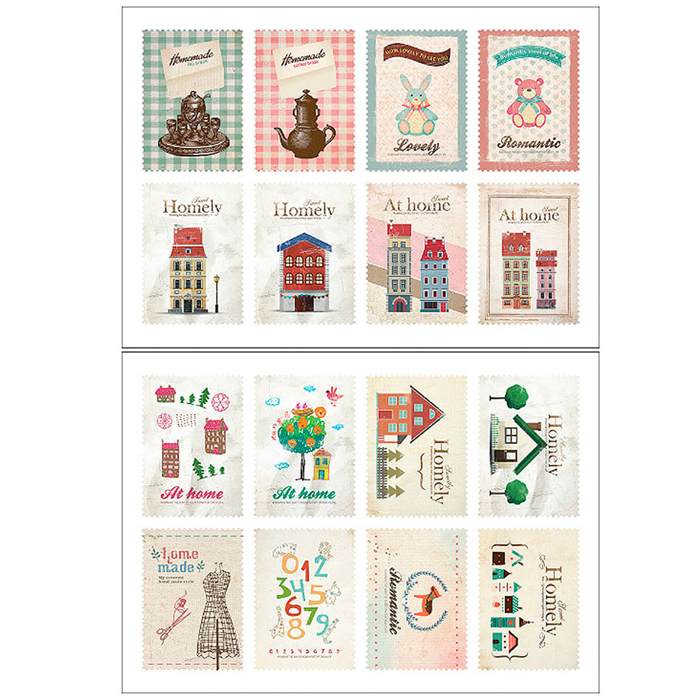 Sellos Papel Adh. Homely 7x12cm. 2 Hojas