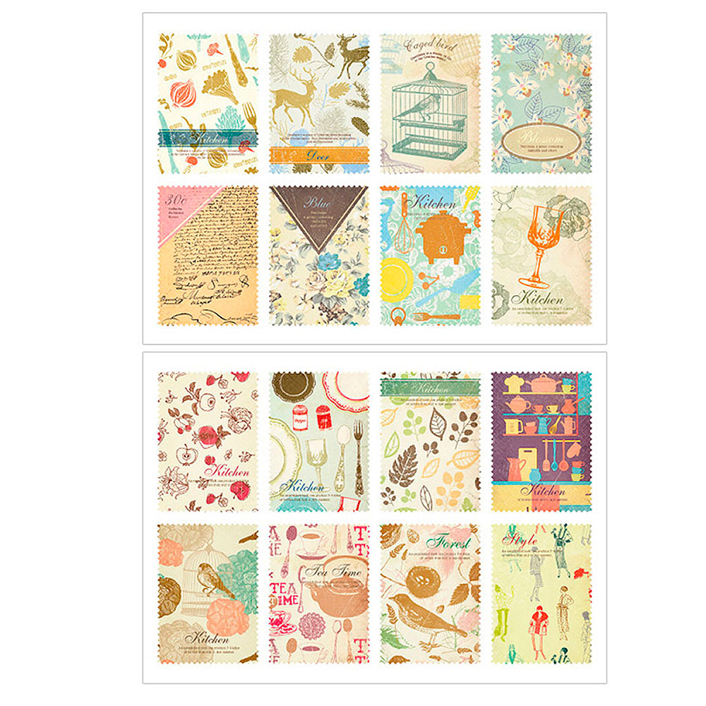 Sellos Papel Adh. Kitchen 7x12cm. 2 Hojas