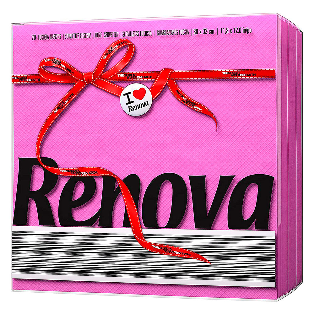 Servilletas Renova Red Label Fucsia 1 Capa