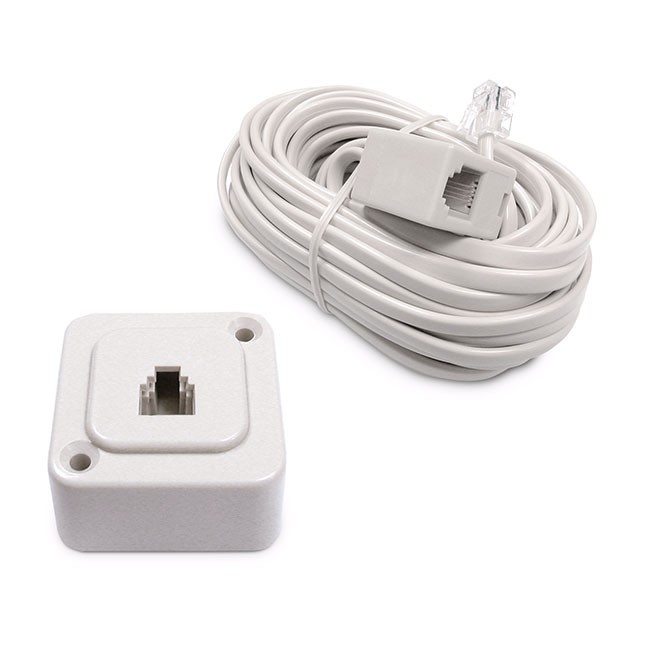 Cable Instalacion Telefonica 7M Kit ( Cable M / H + Base Frontal )