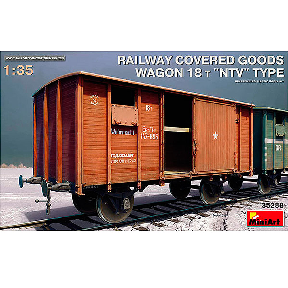 Vagón Mercancías Ferroviarias - Railway Covered Goods 18t NTV 1/35