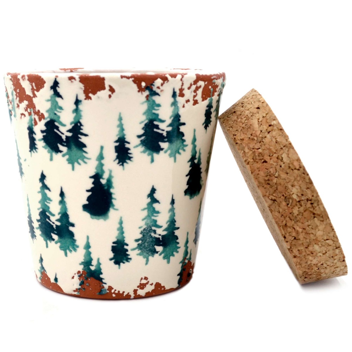 Vela Cerámica 10 cm Abeto Navidad