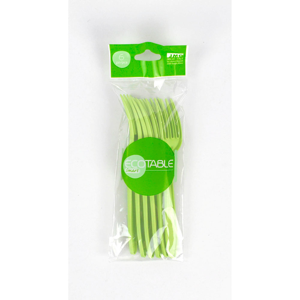 Tenedor Compostable Mater-B Verde 6 Uds
