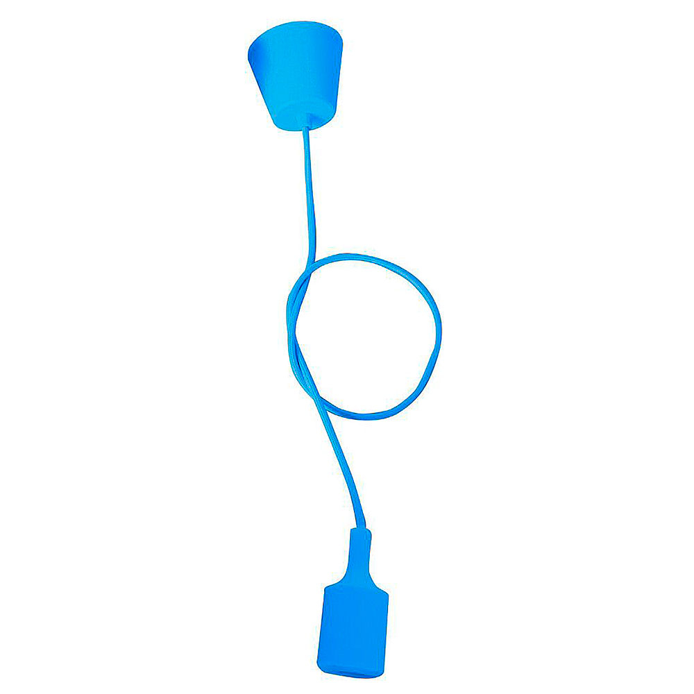 Conjunto Portalámparas E27  Turquesa Max. 60w 220v-230v.