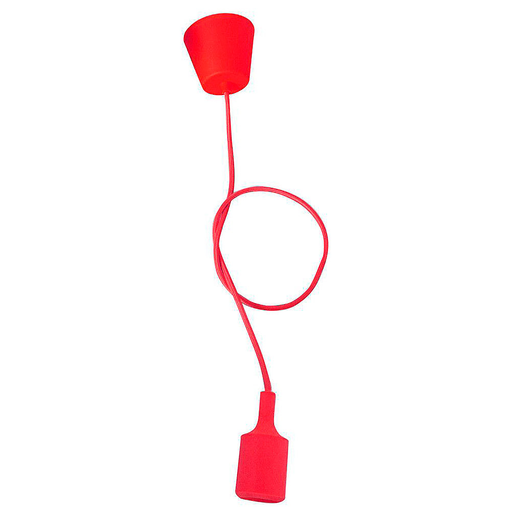 Conjunto Portalámparas E27 Rojo Max. 60w 220v-230v. 1m