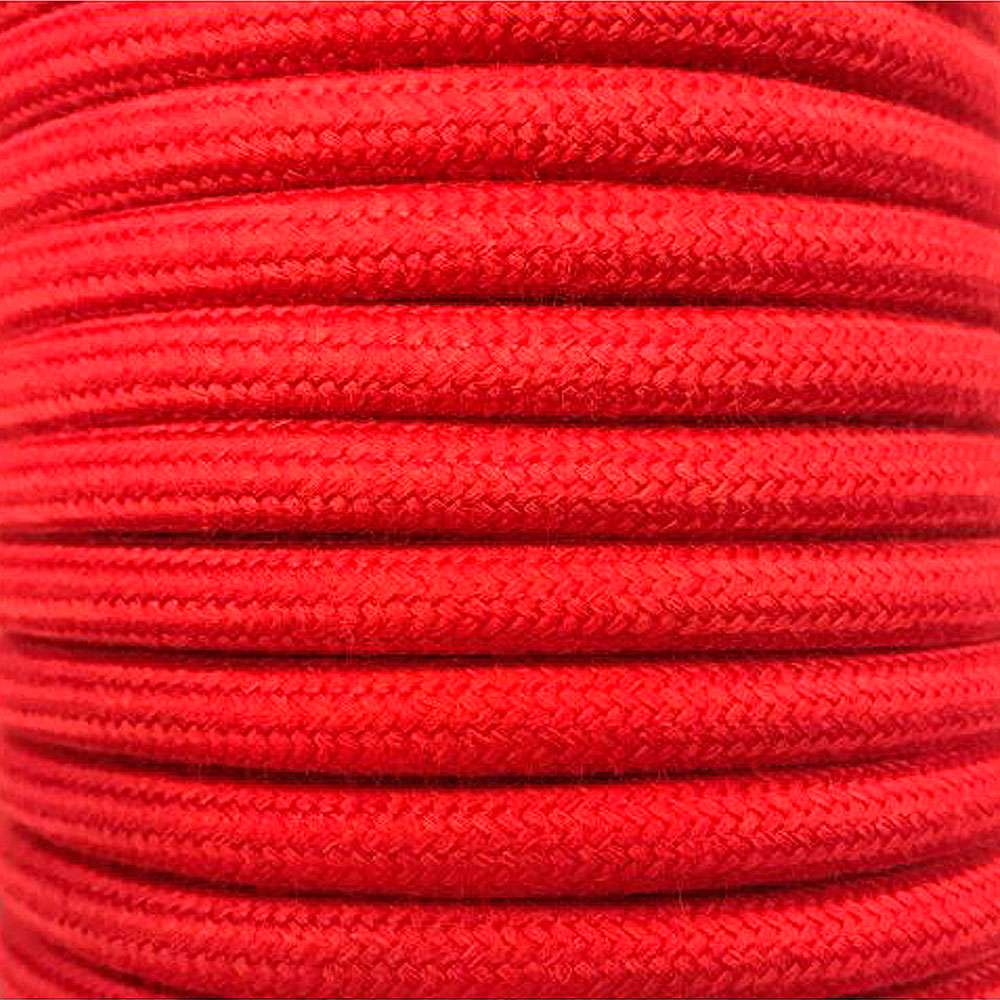 Cable Textil Cir62al05 Rojo Algodón Liso 5m