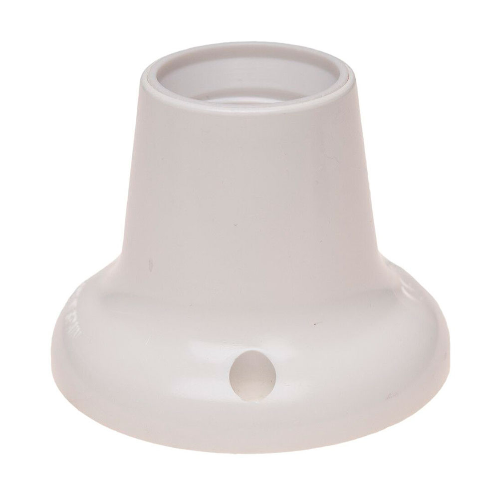 Portalámparas Zócalo Recto Blanco