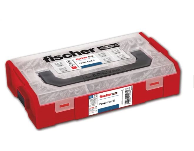 Maletín con surtido de tornillos fischer PowerFast II FixTainer (700u)