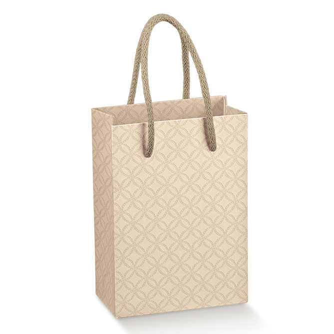 Bolsa con Cuerda Beige 10x5x14,5 cm