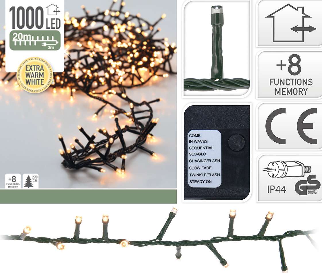 Guirnalda Micro 1000 leds Blanco Cálido