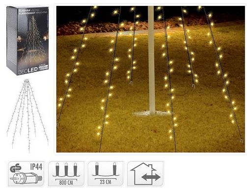 Cortina 360 Leds Luz Cálida